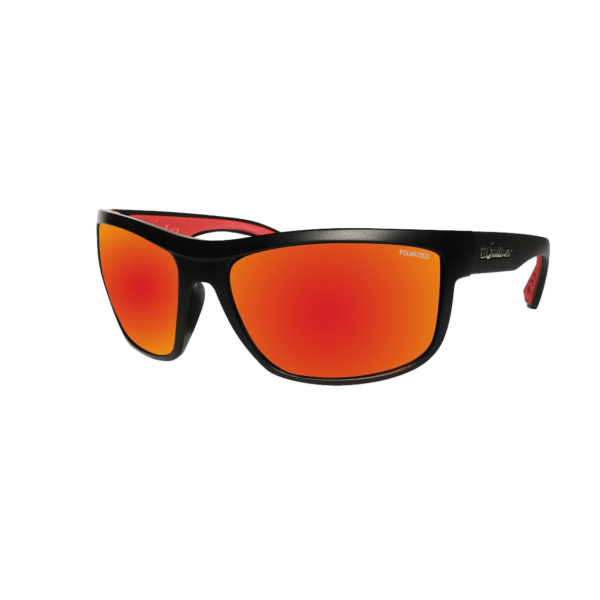 HB111RMRF Hub Bomb - Gafas de Sol Polarizadas Espejo ANSI Z87+ con espuma rojo