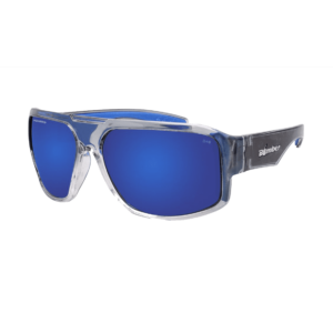 M114BMBF Mega Bomb Gafas de Sol Polarizadas cristal que flotan con espejo azul lente Seguridad calificado ANSI Z87+ y espuma azul