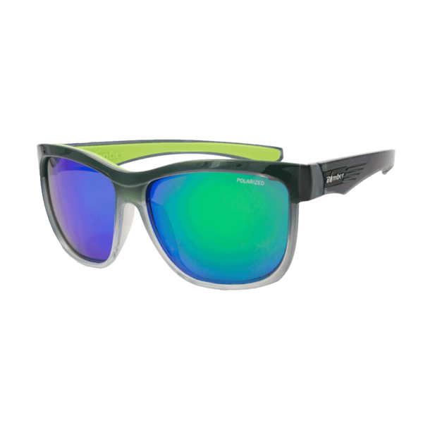 JA114GMGF Jacó Bomb Gafas de Sol Polarizadas cristal con Espejo verde lente con espuma verde que flotan